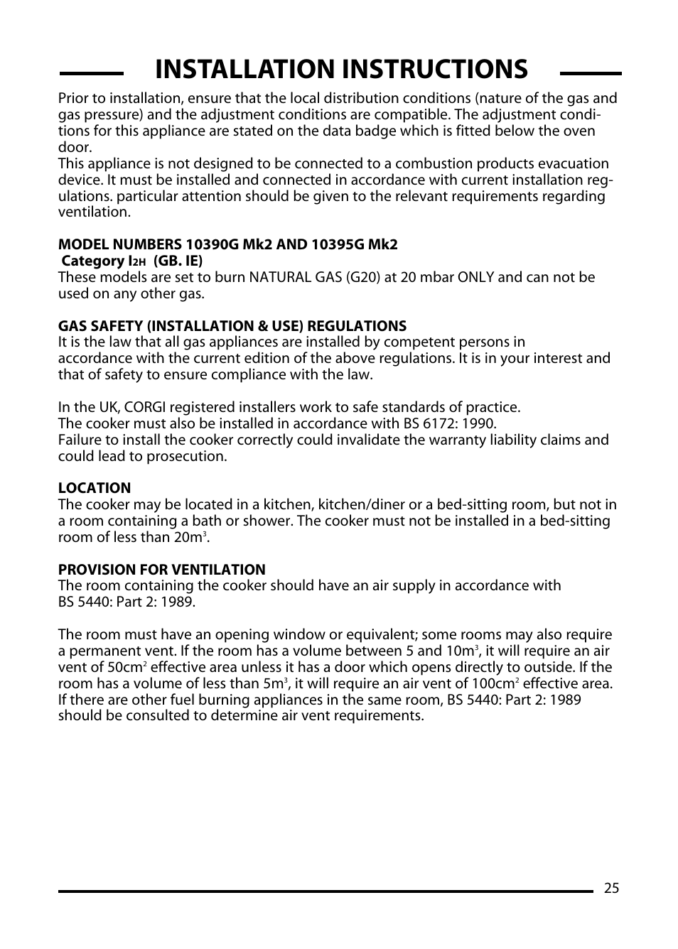 Installation instructions | Cannon 4466200011-02 User Manual | Page 27 / 36