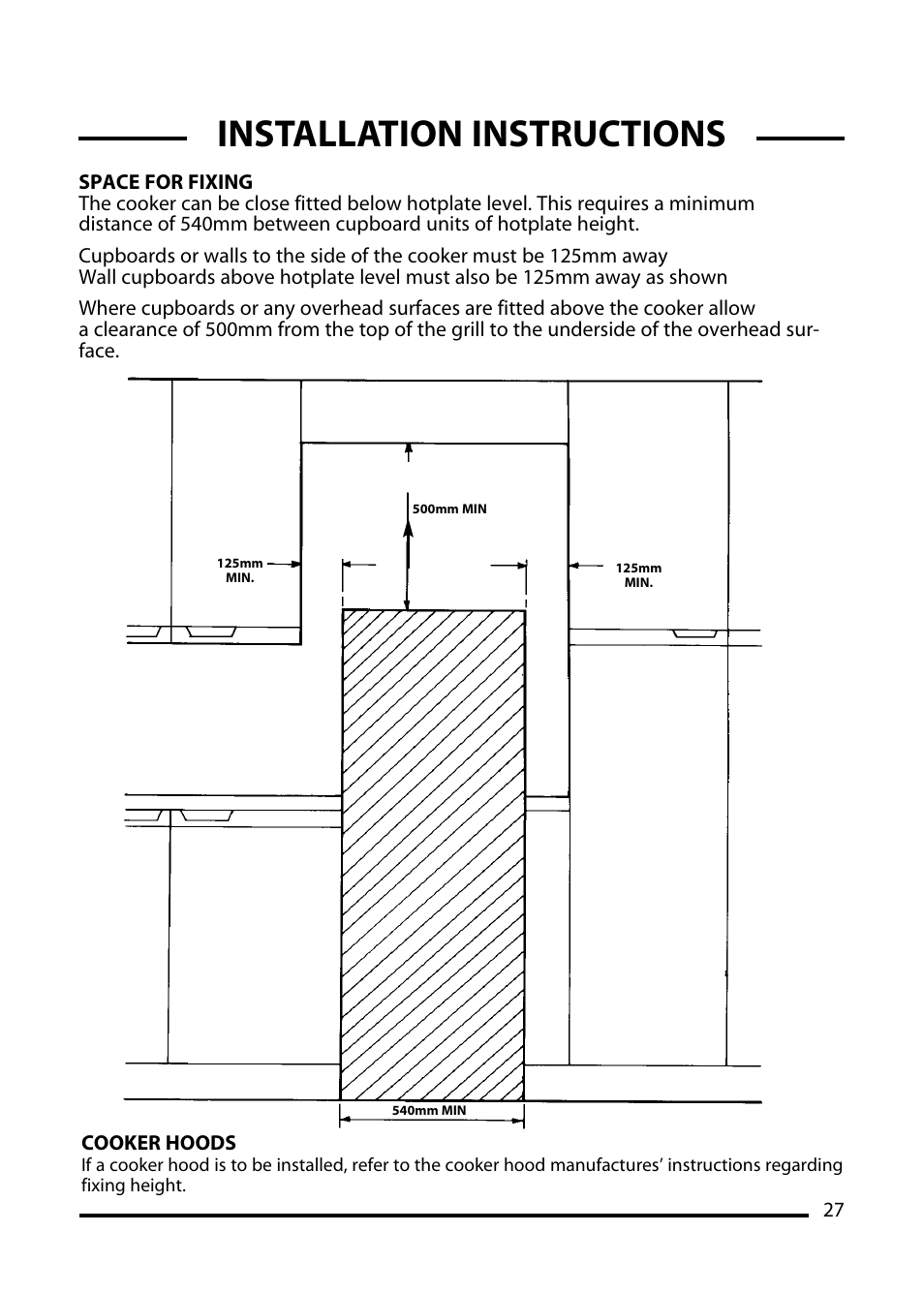 Installation instructions | Cannon 4466200011-02 User Manual | Page 29 / 36