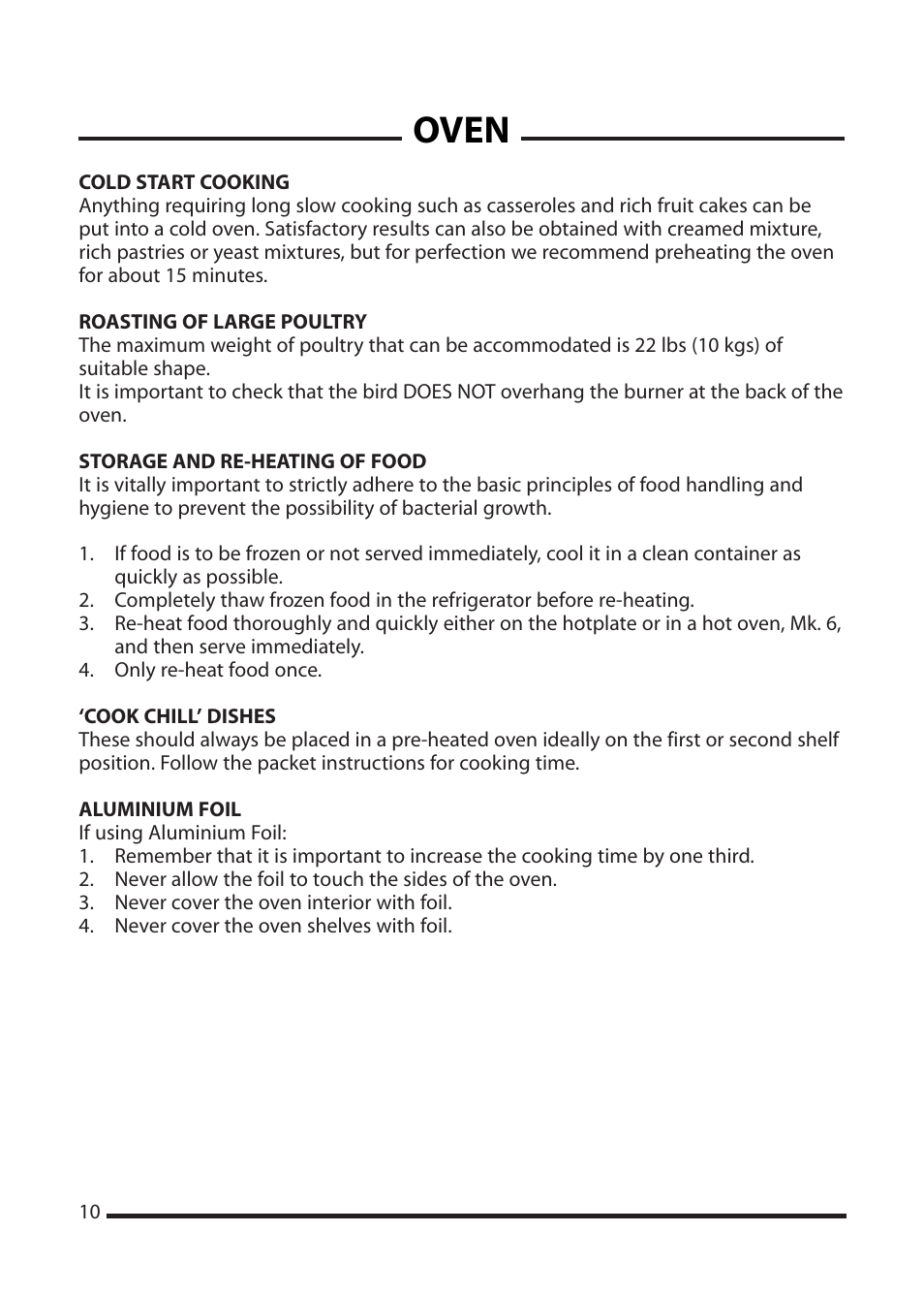 Oven | Cannon WORCESTER 10525G User Manual | Page 10 / 24