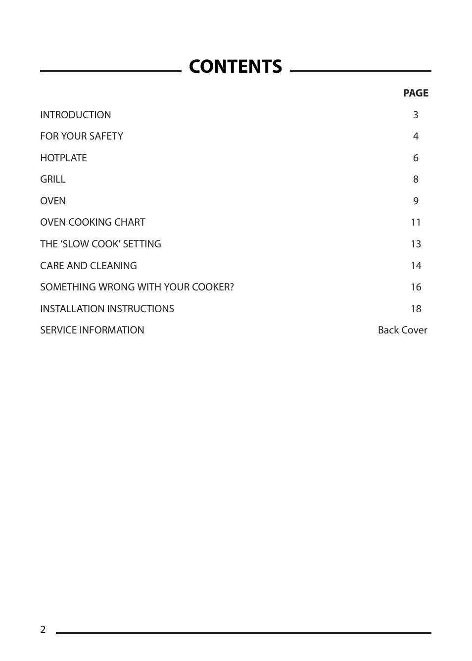 Cannon WORCESTER 10525G User Manual | Page 2 / 24