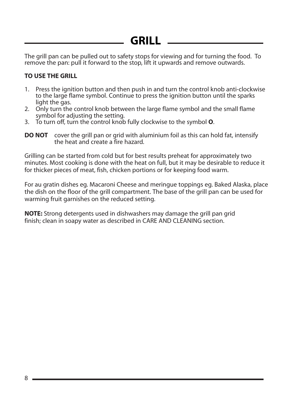Grill | Cannon WORCESTER 10525G User Manual | Page 8 / 24