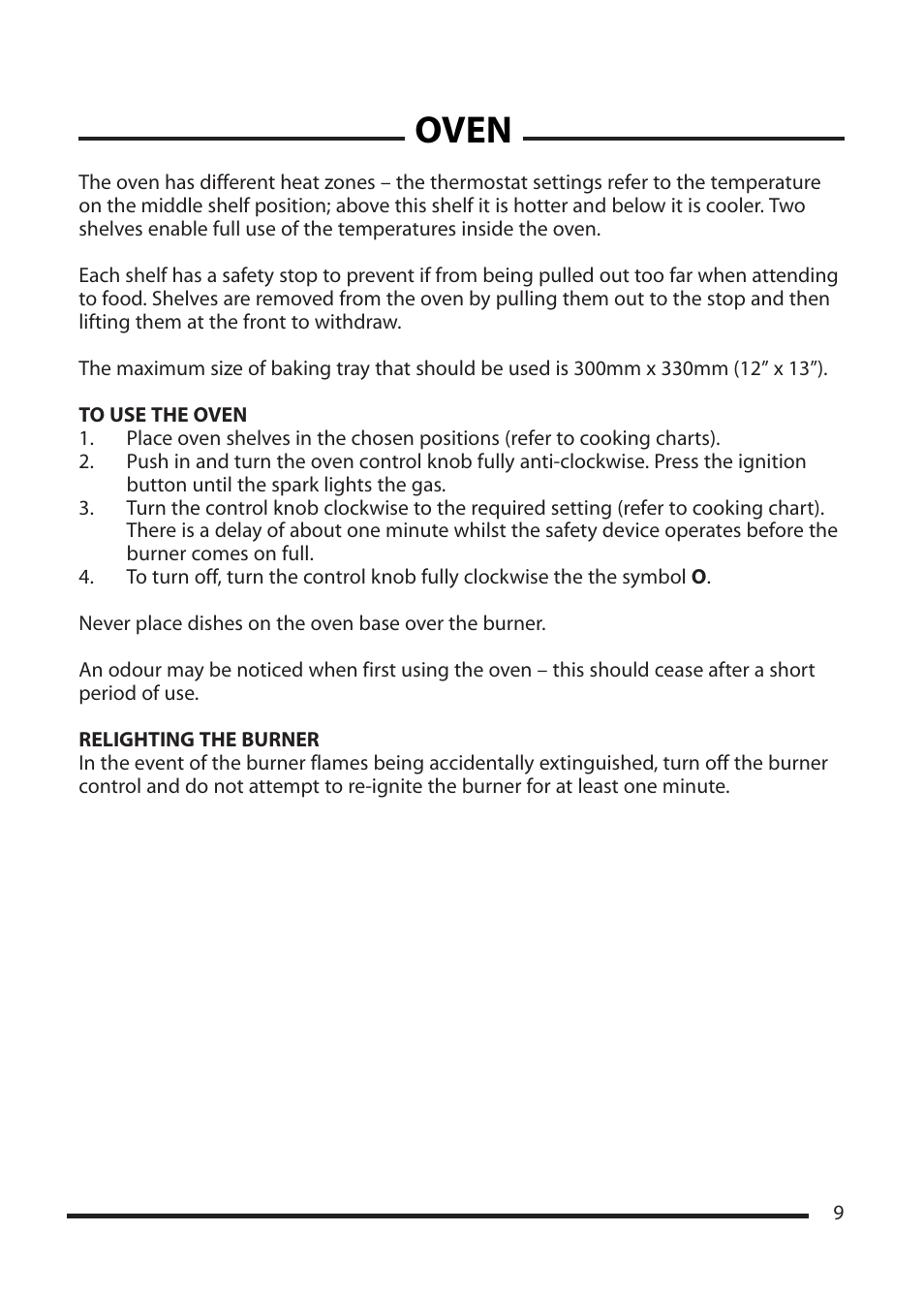 Oven | Cannon WORCESTER 10525G User Manual | Page 9 / 24