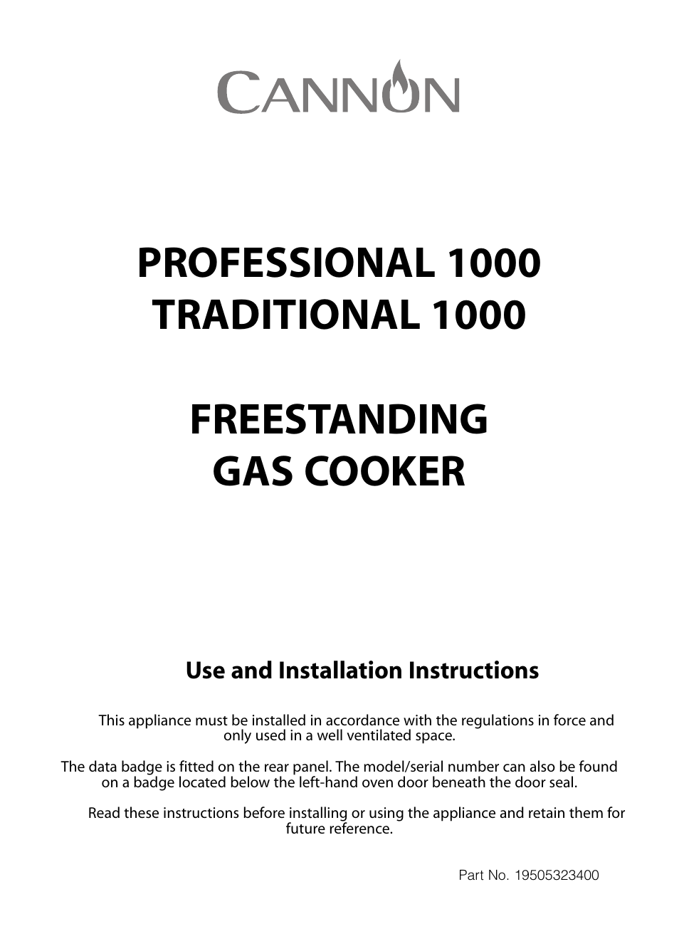 Cannon Professional 1000 User Manual | 32 pages