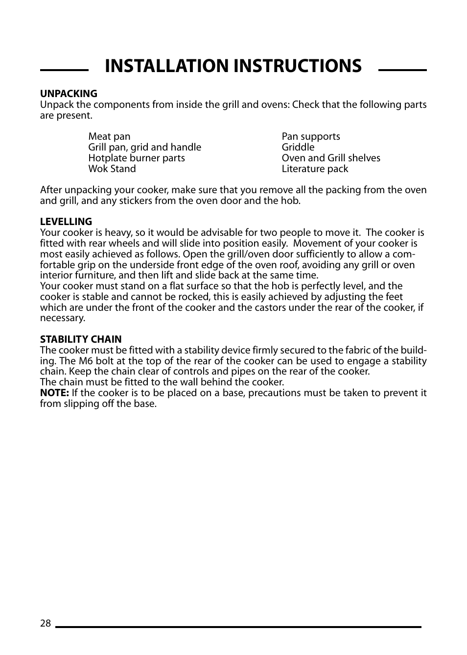 Installation instructions | Cannon Professional 1000 User Manual | Page 28 / 32