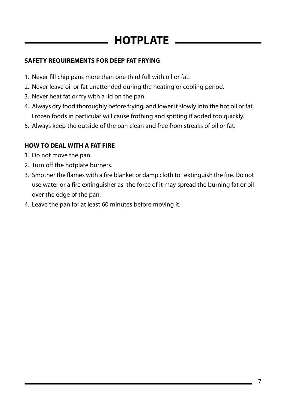 Hotplate | Cannon LICHFIELD 10506G User Manual | Page 7 / 24