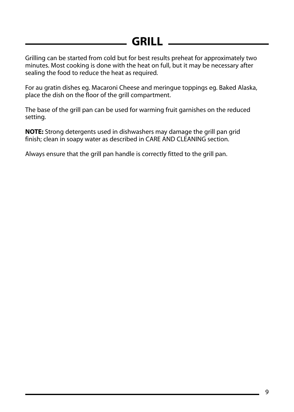 Grill | Cannon LICHFIELD 10506G User Manual | Page 9 / 24