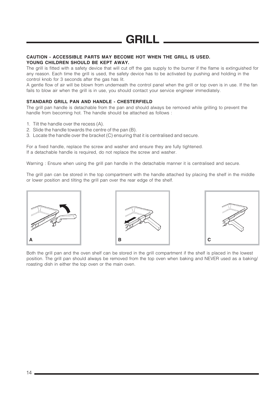Grill | Cannon C60LCIS User Manual | Page 14 / 36