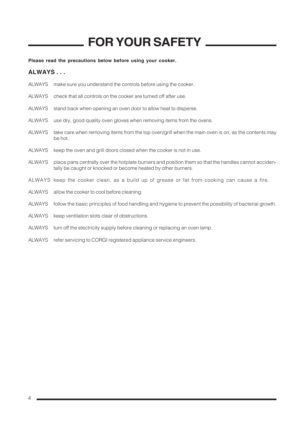 For your safety | Cannon C60LCIS User Manual | Page 4 / 36