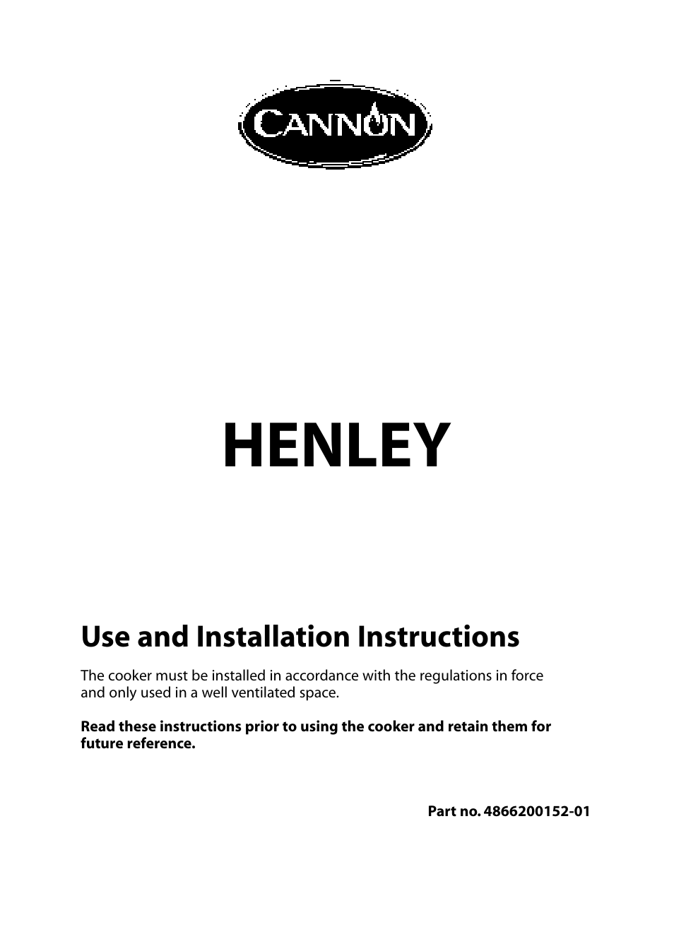 Cannon HENLEY 10582G User Manual | 32 pages