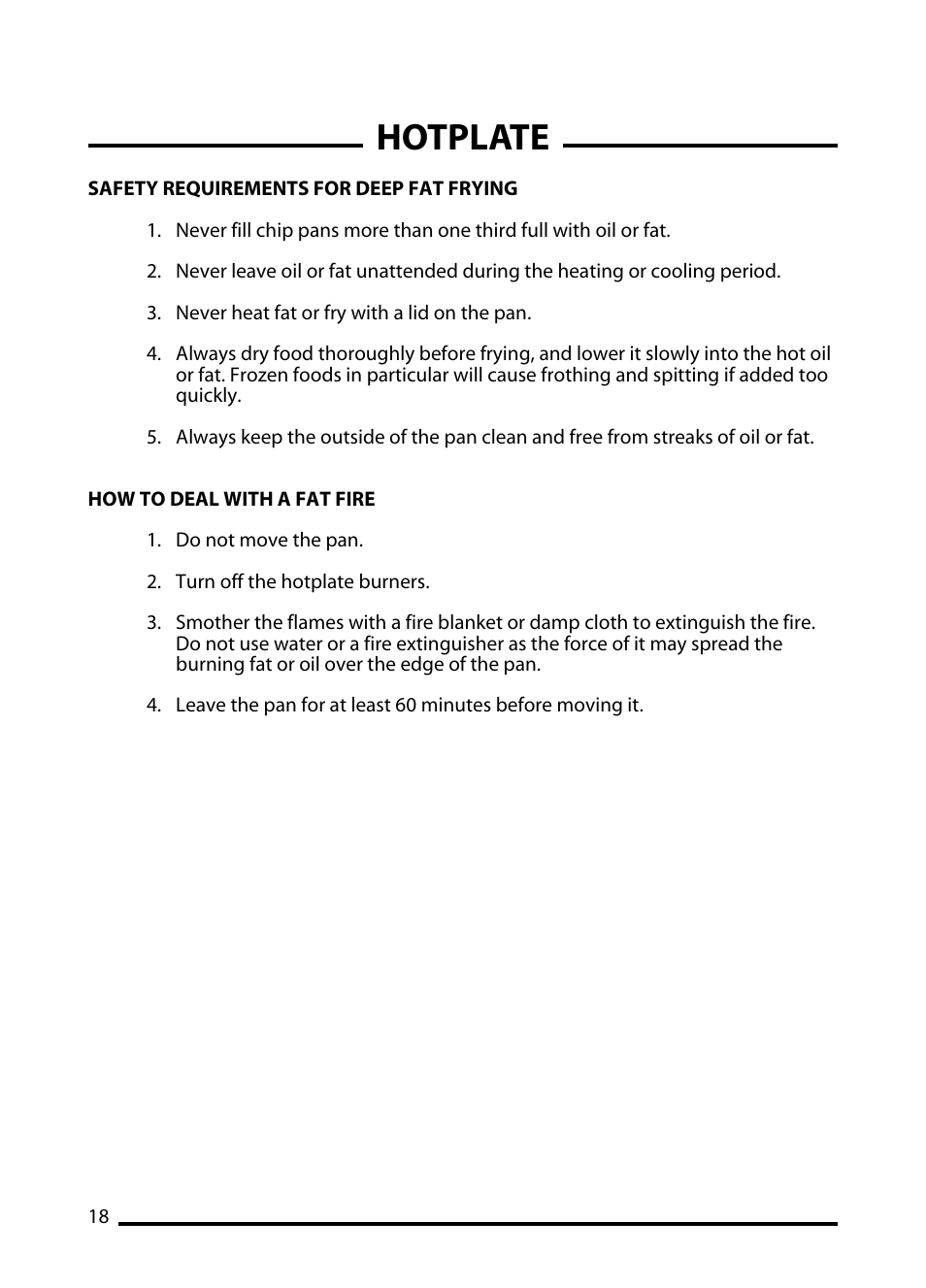 Hotplate | Cannon C60DT User Manual | Page 18 / 40