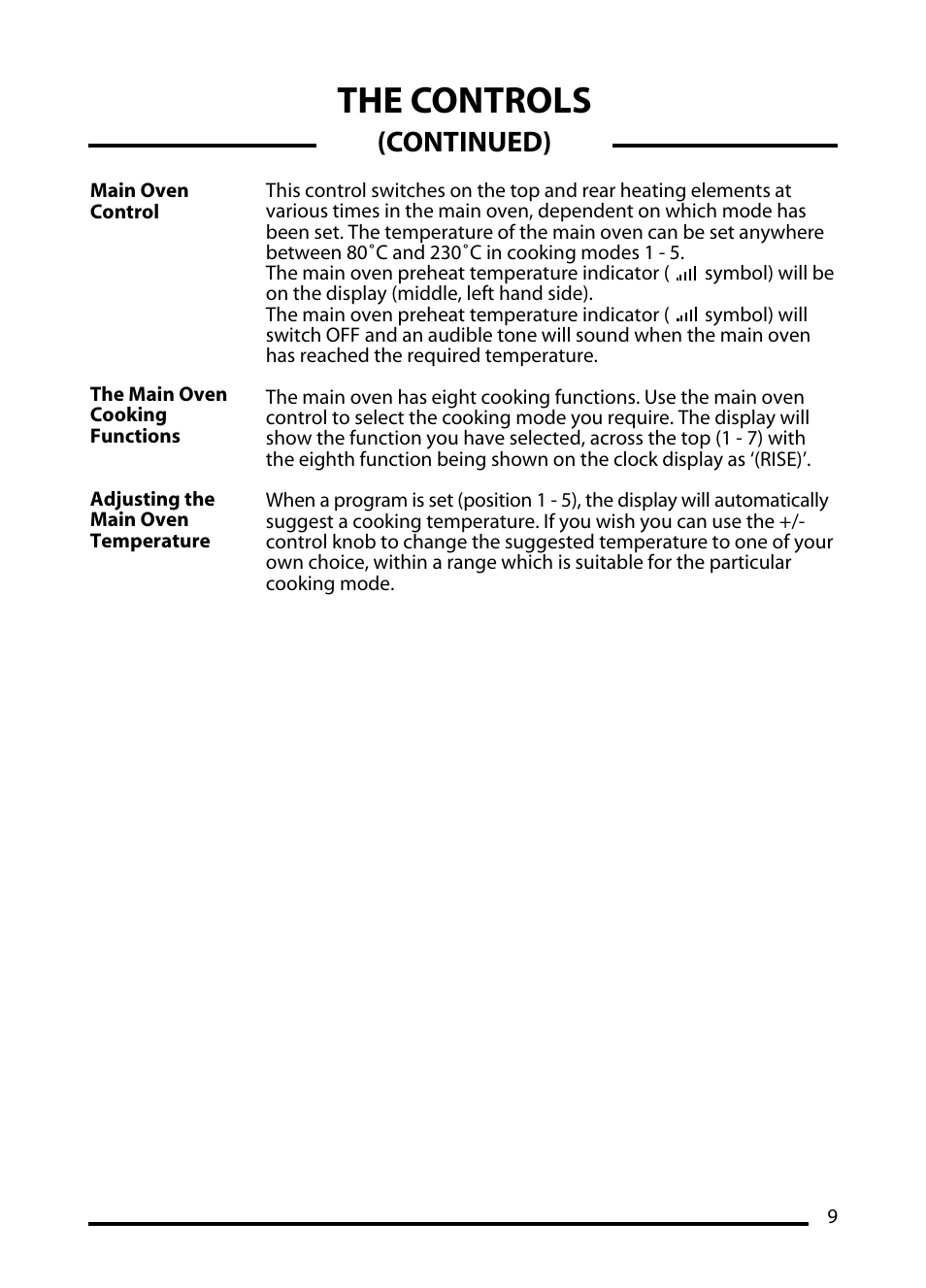 The controls, Continued) | Cannon C60DT User Manual | Page 9 / 40
