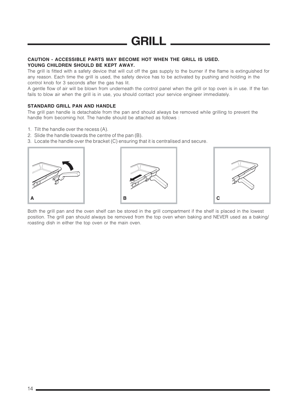 Grill | Cannon CHESTERIELD C60GCB User Manual | Page 14 / 36