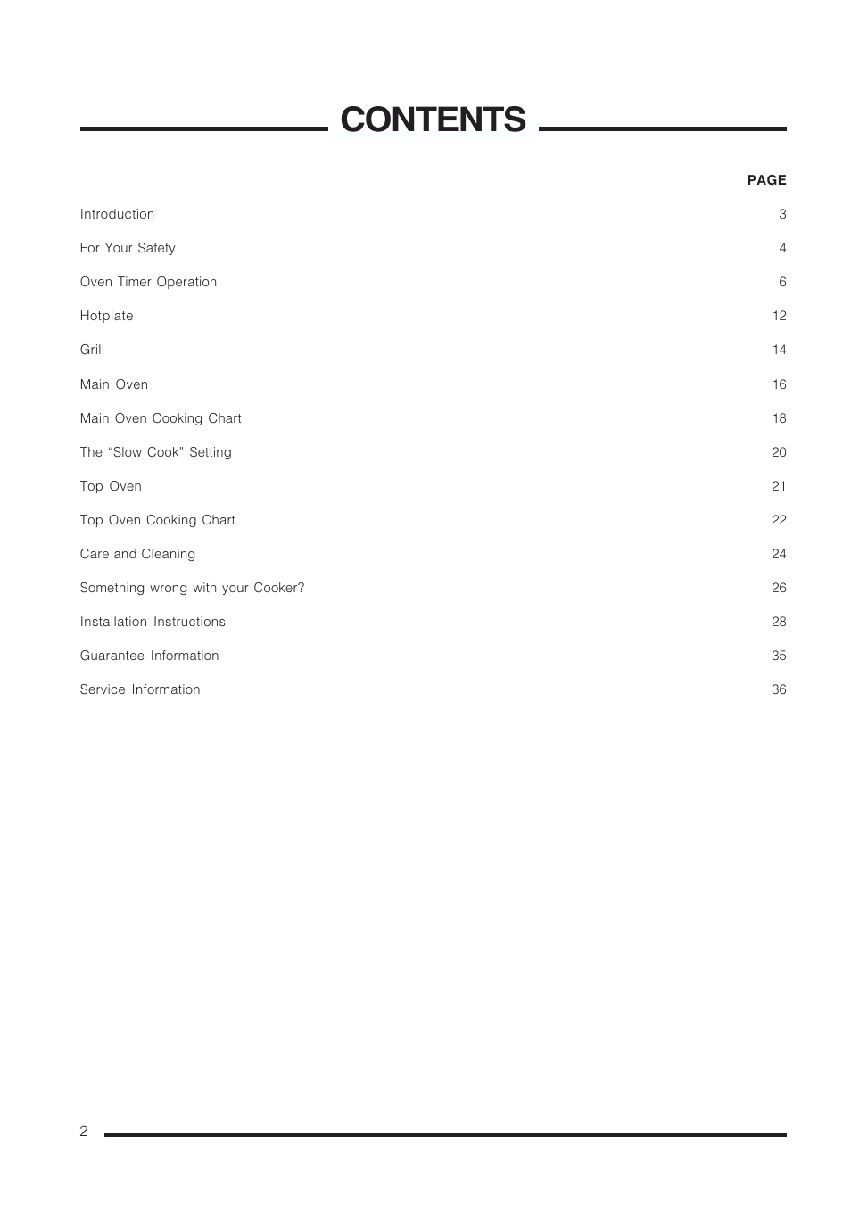 Cannon CHESTERIELD C60GCB User Manual | Page 2 / 36