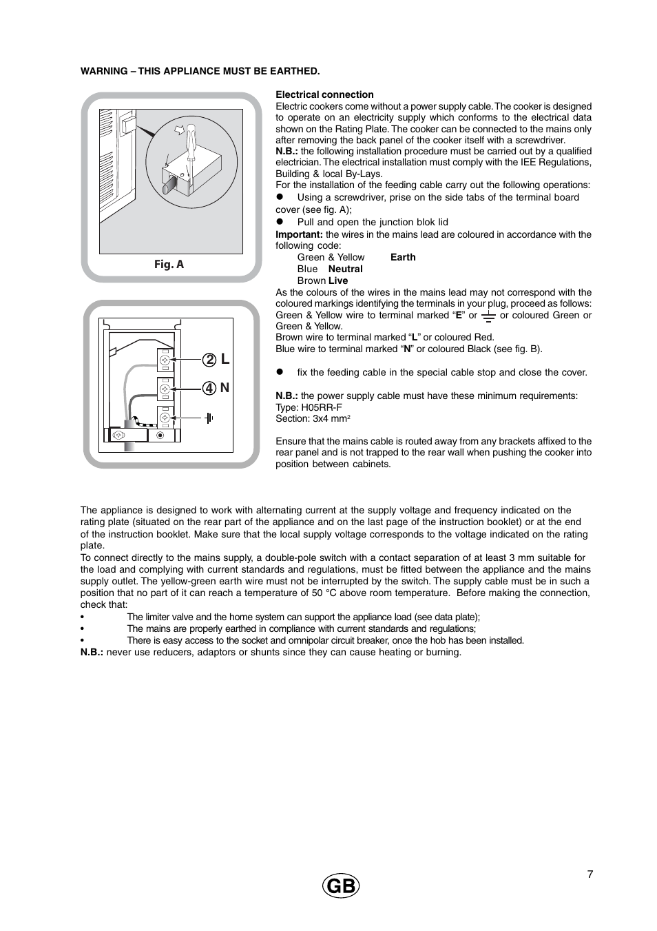 42 n | Cannon 110cm Free Standing Gas Cooker C110DPX User Manual | Page 7 / 32