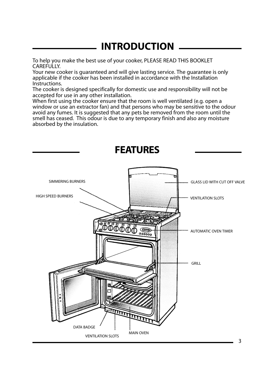 Introduction features | Cannon Windsor Mk2 10297G Mk2 User Manual | Page 3 / 36