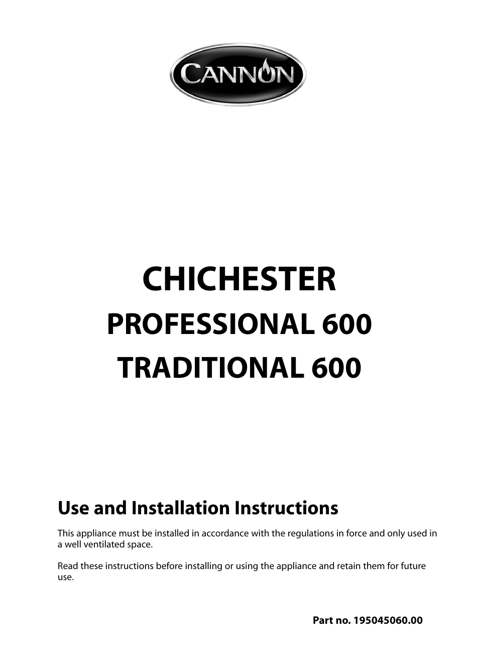 Cannon CHICHESTER 10670G User Manual | 36 pages
