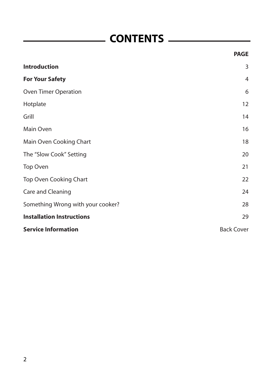 Cannon CHICHESTER 10575G User Manual | Page 2 / 36