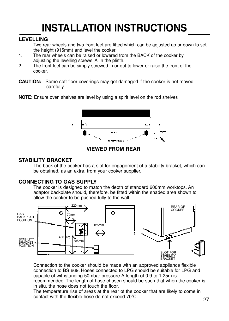 Installation instructions | Cannon HENLEY 10588G User Manual | Page 27 / 32