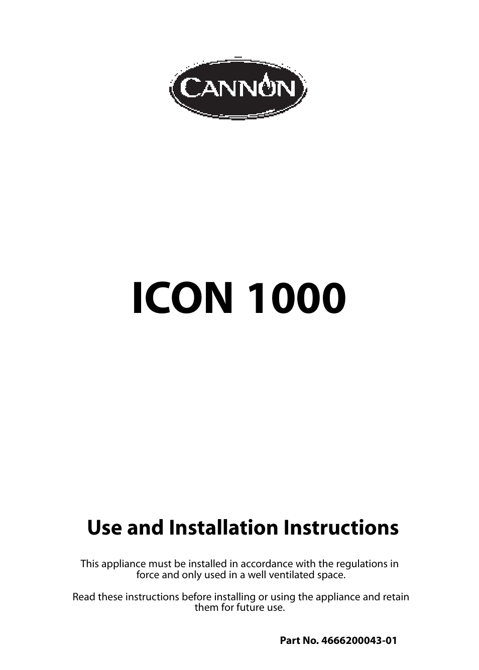 Cannon ICON 1000 User Manual | 28 pages