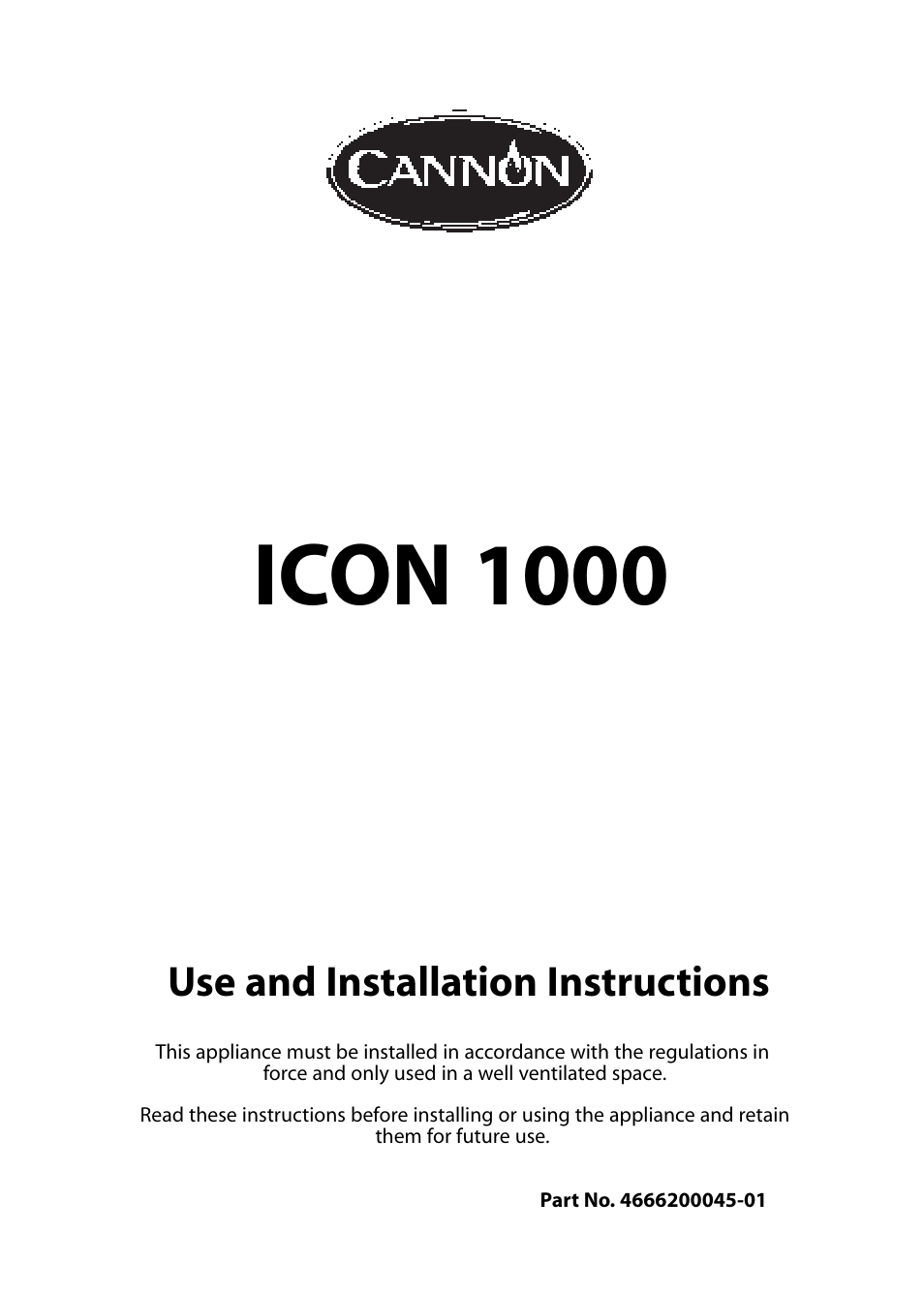 Cannon ICON 10425G User Manual | 28 pages