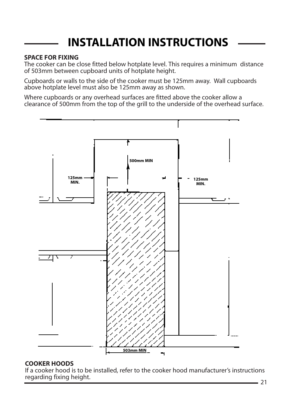 Installation instructions | Cannon None User Manual | Page 21 / 24