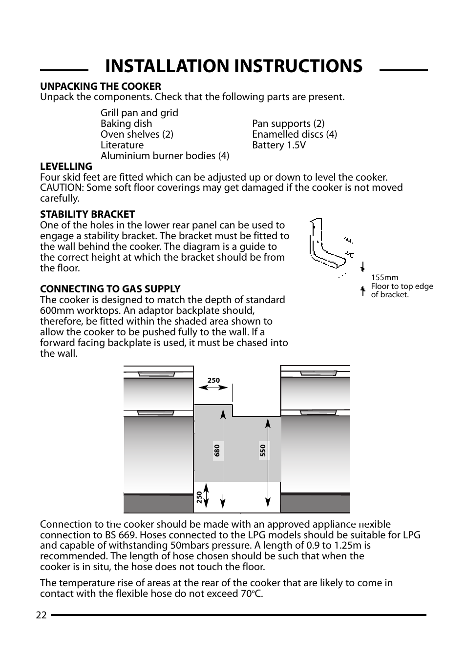 Installation instructions | Cannon None User Manual | Page 22 / 24