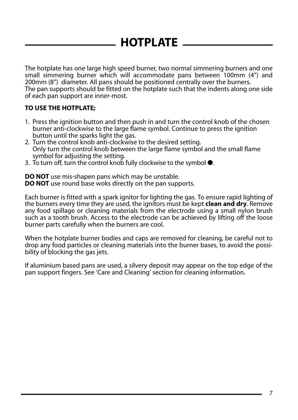 Hotplate | Cannon None User Manual | Page 7 / 24