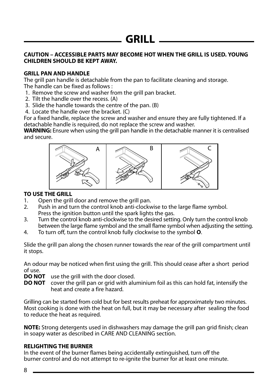 Grill | Cannon STRATFORD 10532G User Manual | Page 8 / 24