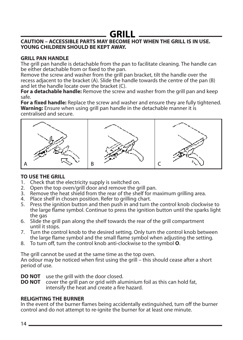 Grill | Cannon PEMBROKE 10593G User Manual | Page 14 / 40