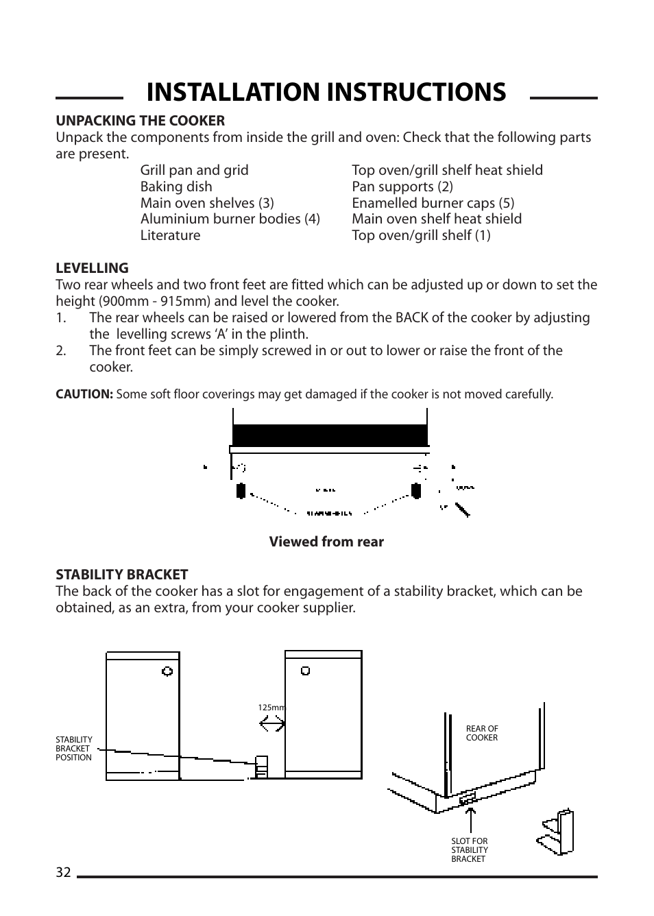 Installation instructions | Cannon 10410G User Manual | Page 32 / 36