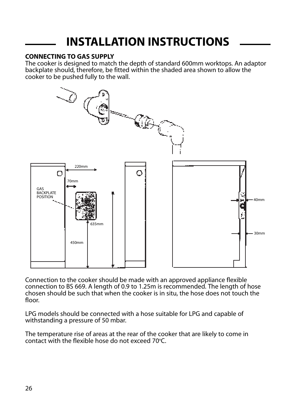 Installation instructions | Cannon WOBURN 10562G User Manual | Page 26 / 28