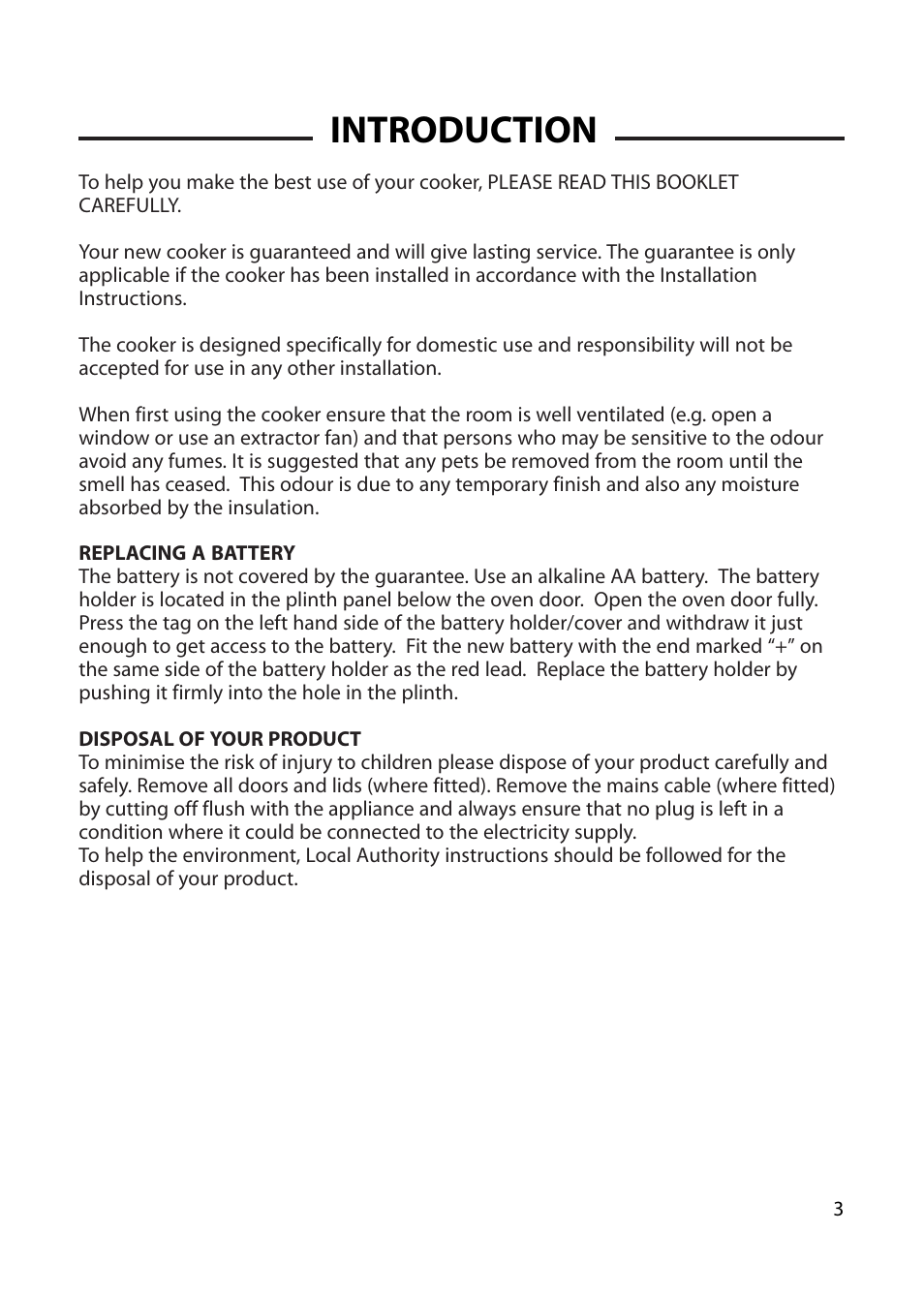 Introduction | Cannon WOBURN 10562G User Manual | Page 3 / 28