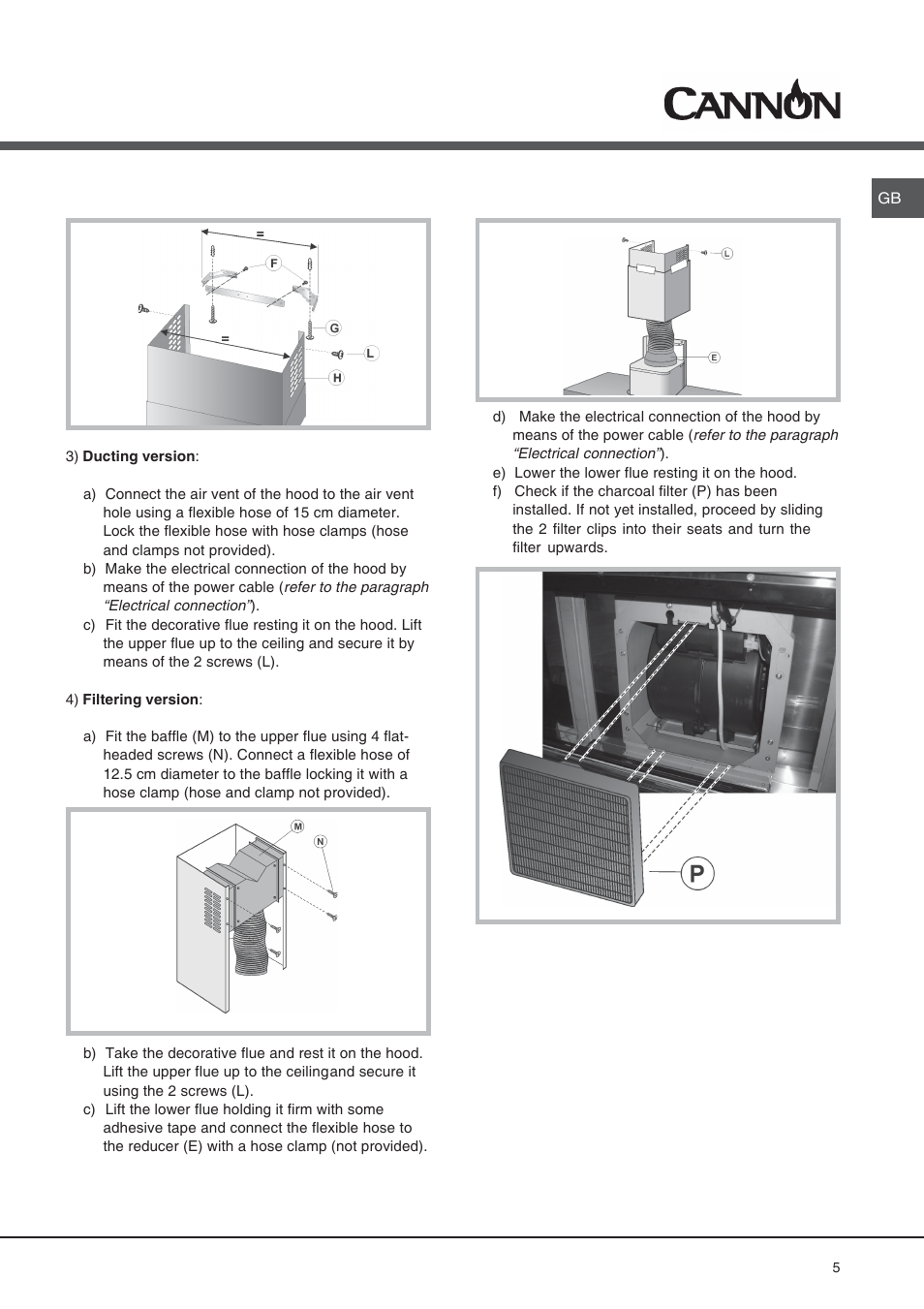 Cannon Cooker Hood BHC110 User Manual | Page 5 / 12