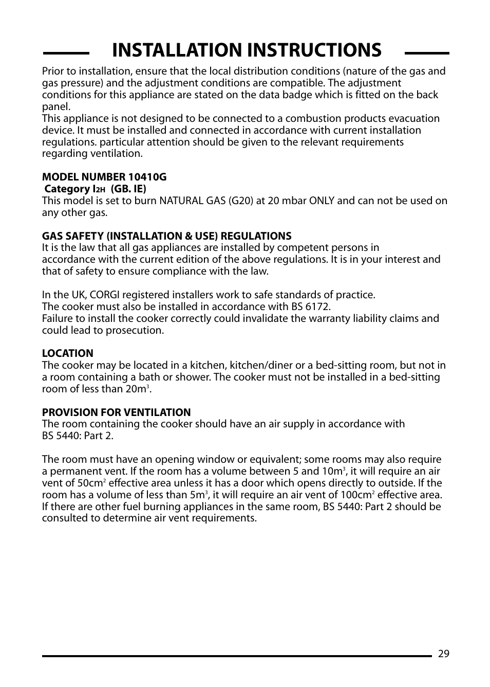 Installation instructions | Cannon ICON 600 User Manual | Page 29 / 36