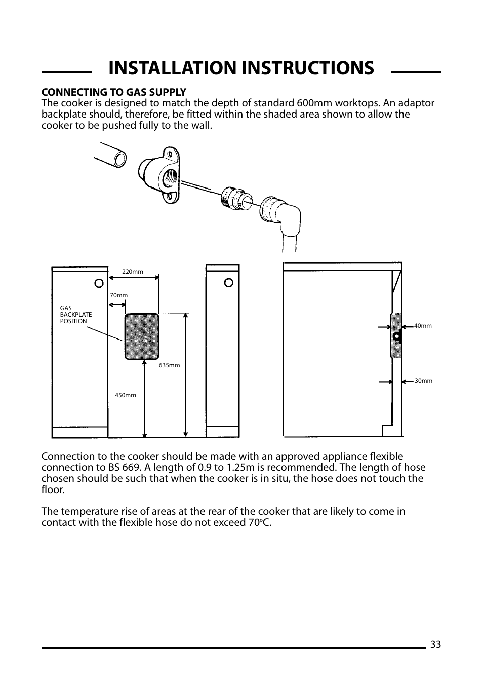 Installation instructions, C. 33 | Cannon ICON 600 User Manual | Page 33 / 36