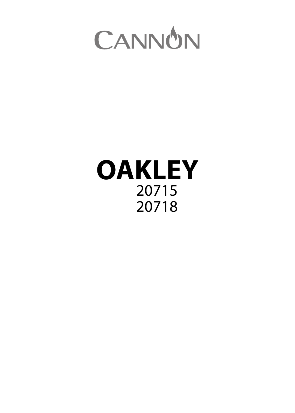 Cannon OAKLEY 20715 User Manual | 32 pages