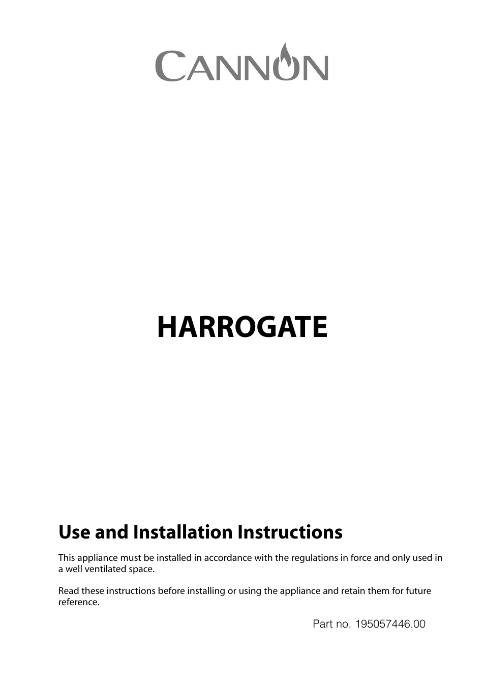 Cannon HARROGATE C60DH User Manual | 32 pages