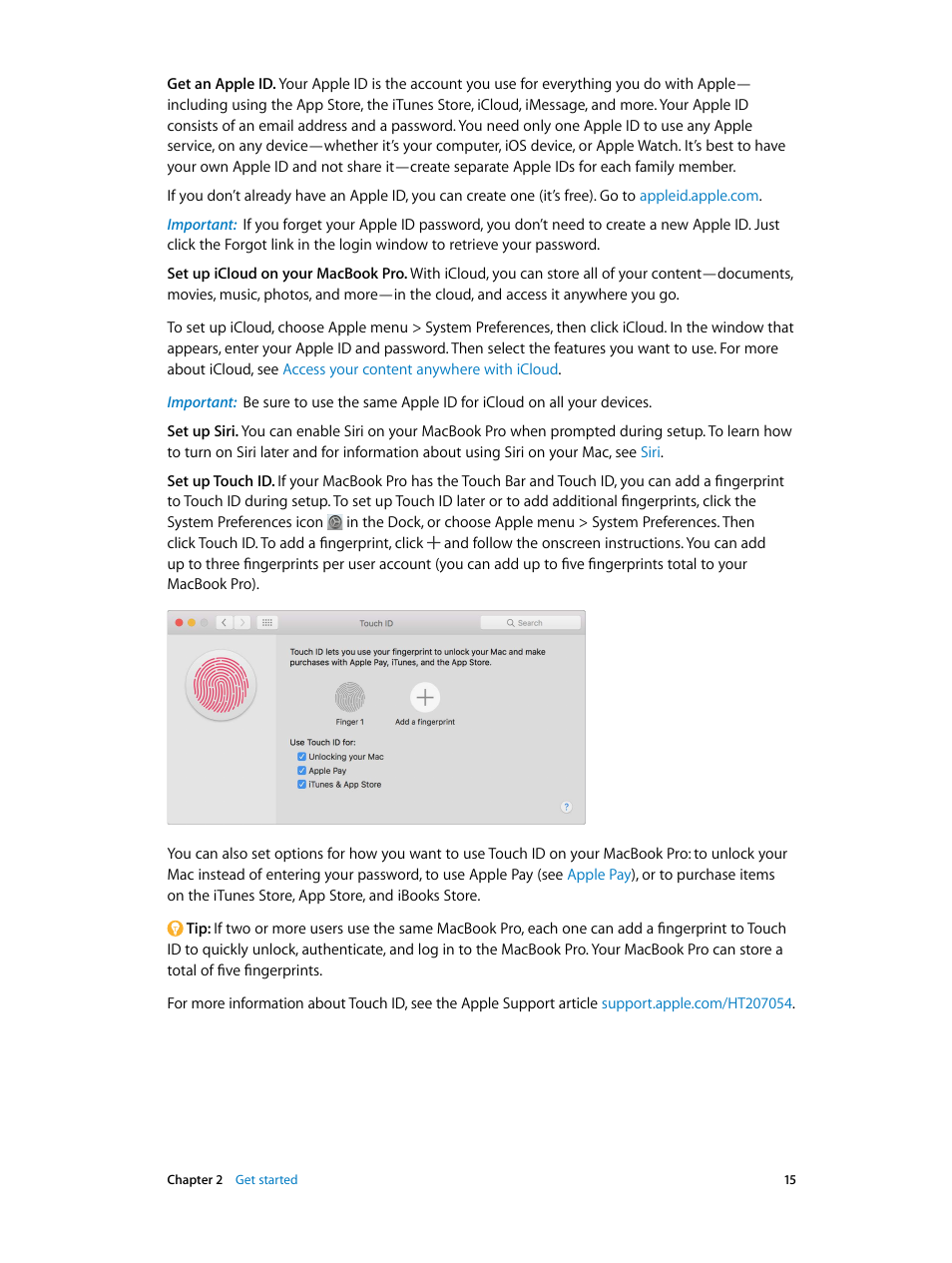 Apple MacBook Pro (15-inch, 2016) User Manual | Page 15 / 72