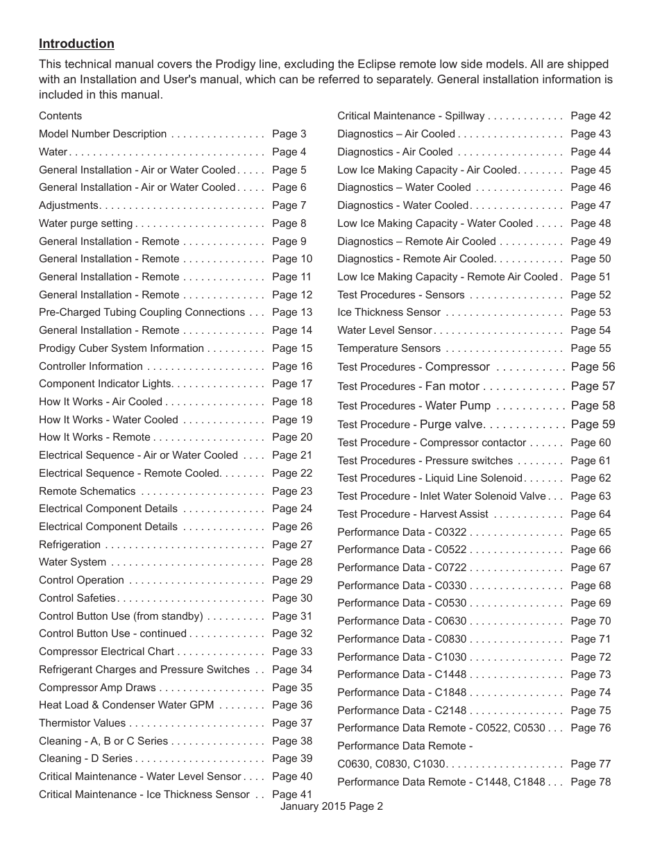 Scotsman Prodigy Series User Manual | Page 2 / 104