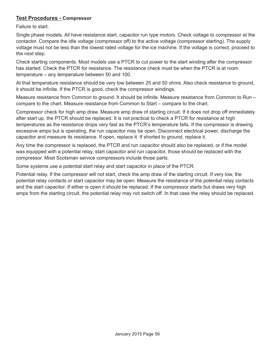 Test procedures | Scotsman Prodigy Series User Manual | Page 56 / 104