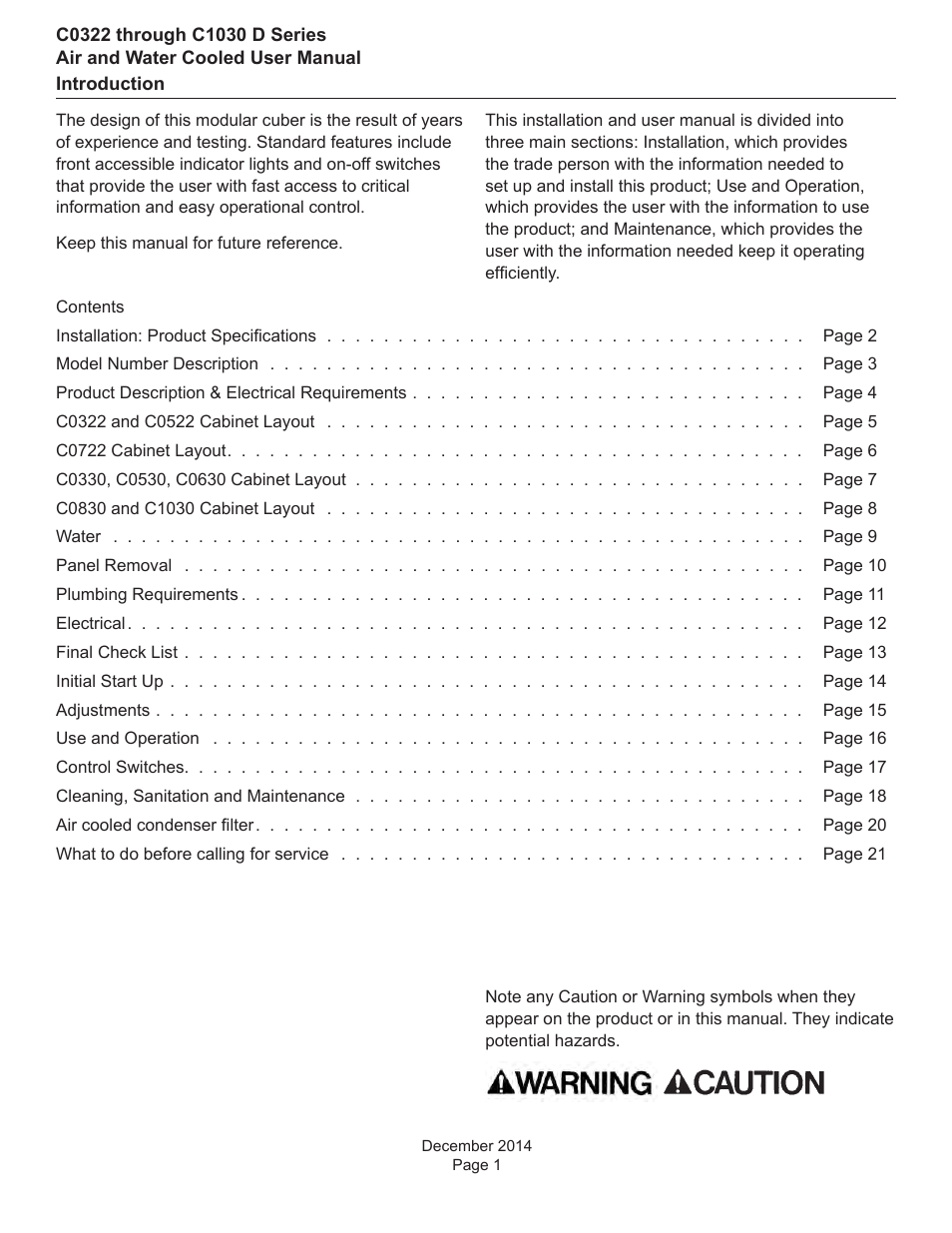 Scotsman Prodigy Plus D Series User Manual | Page 2 / 23