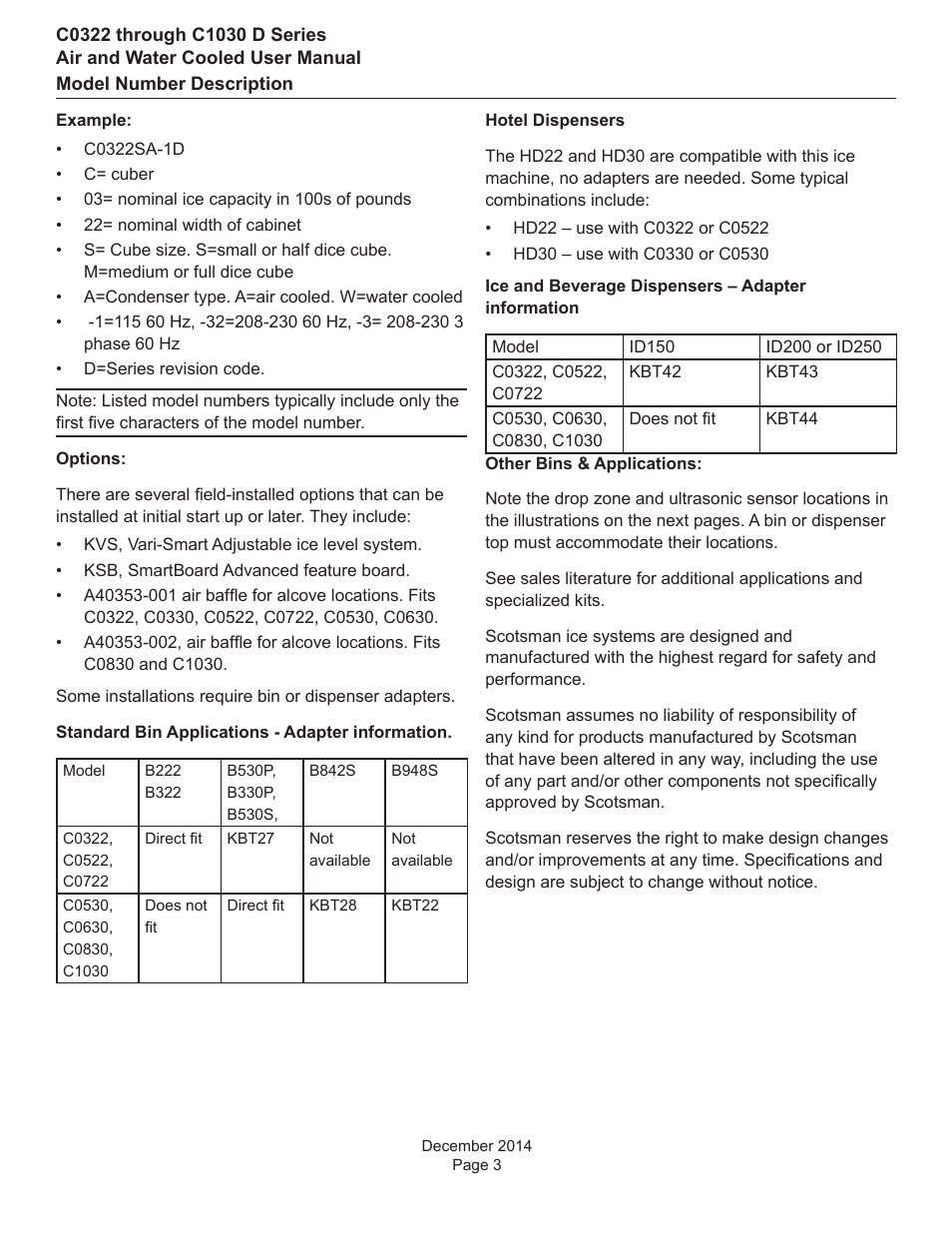 Scotsman Prodigy Plus D Series User Manual | Page 4 / 23