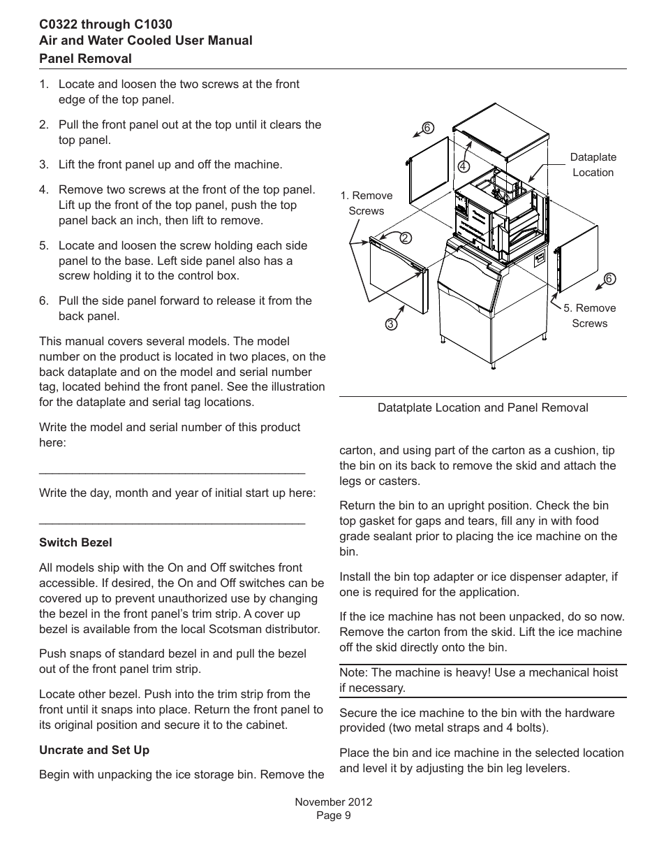 Scotsman C0322 User Manual | Page 10 / 23