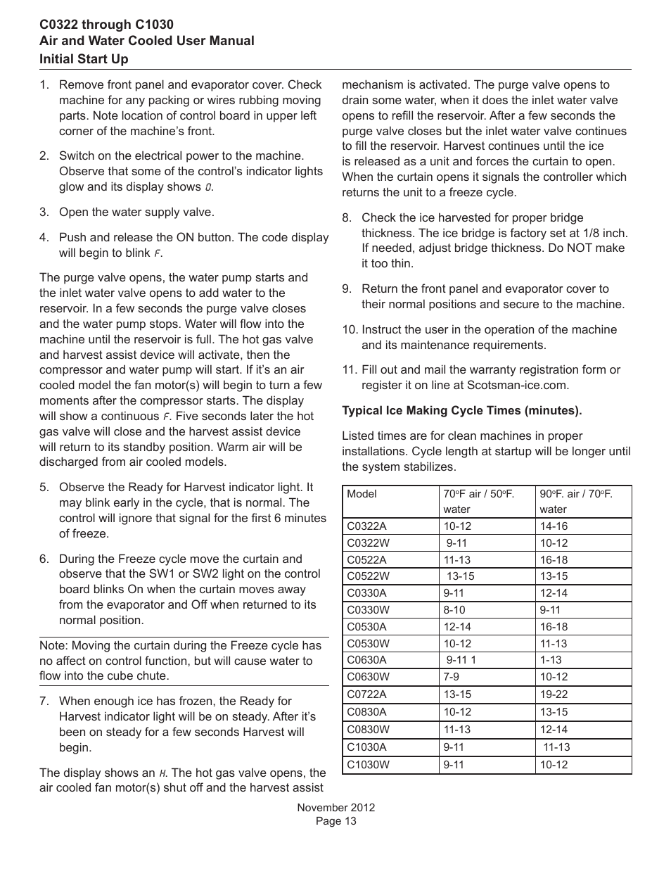 Scotsman C0322 User Manual | Page 14 / 23