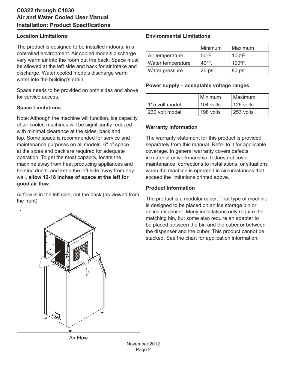 Scotsman C0322 User Manual | Page 3 / 23