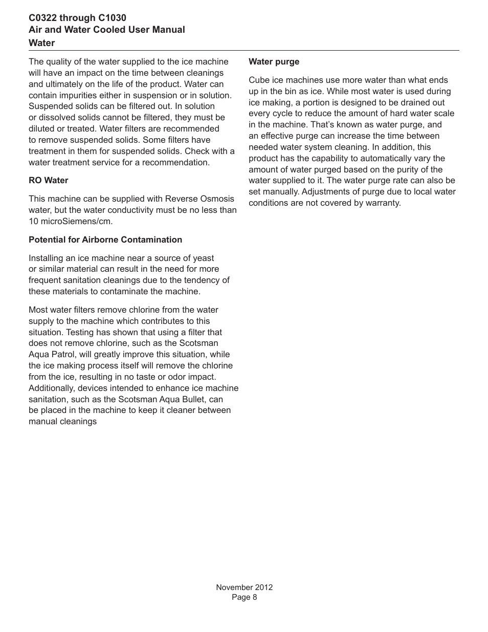 Scotsman C0322 User Manual | Page 9 / 23