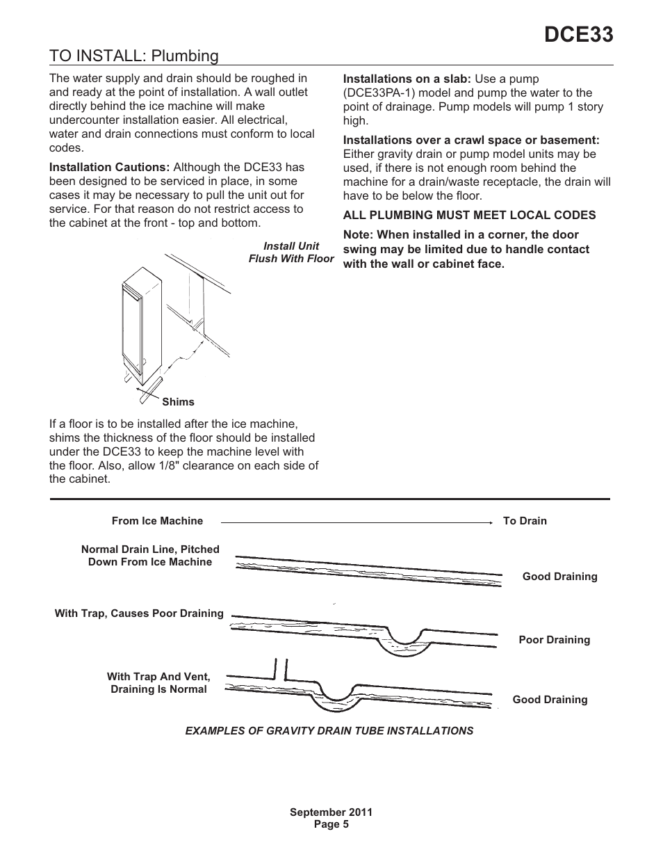 Dce33 | Scotsman DCE33 User Manual | Page 5 / 26