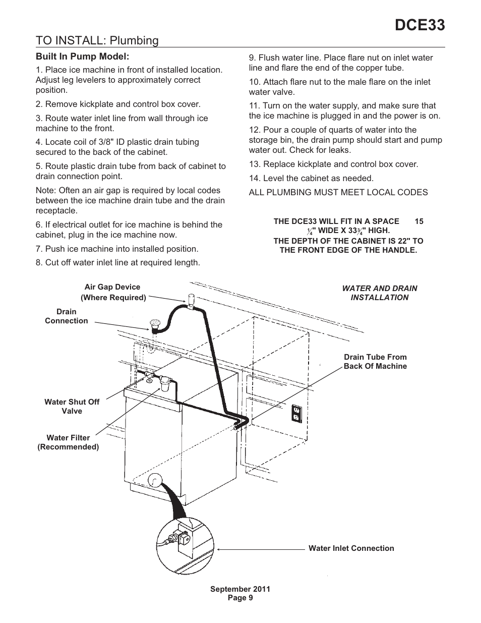 Dce33 | Scotsman DCE33 User Manual | Page 9 / 26