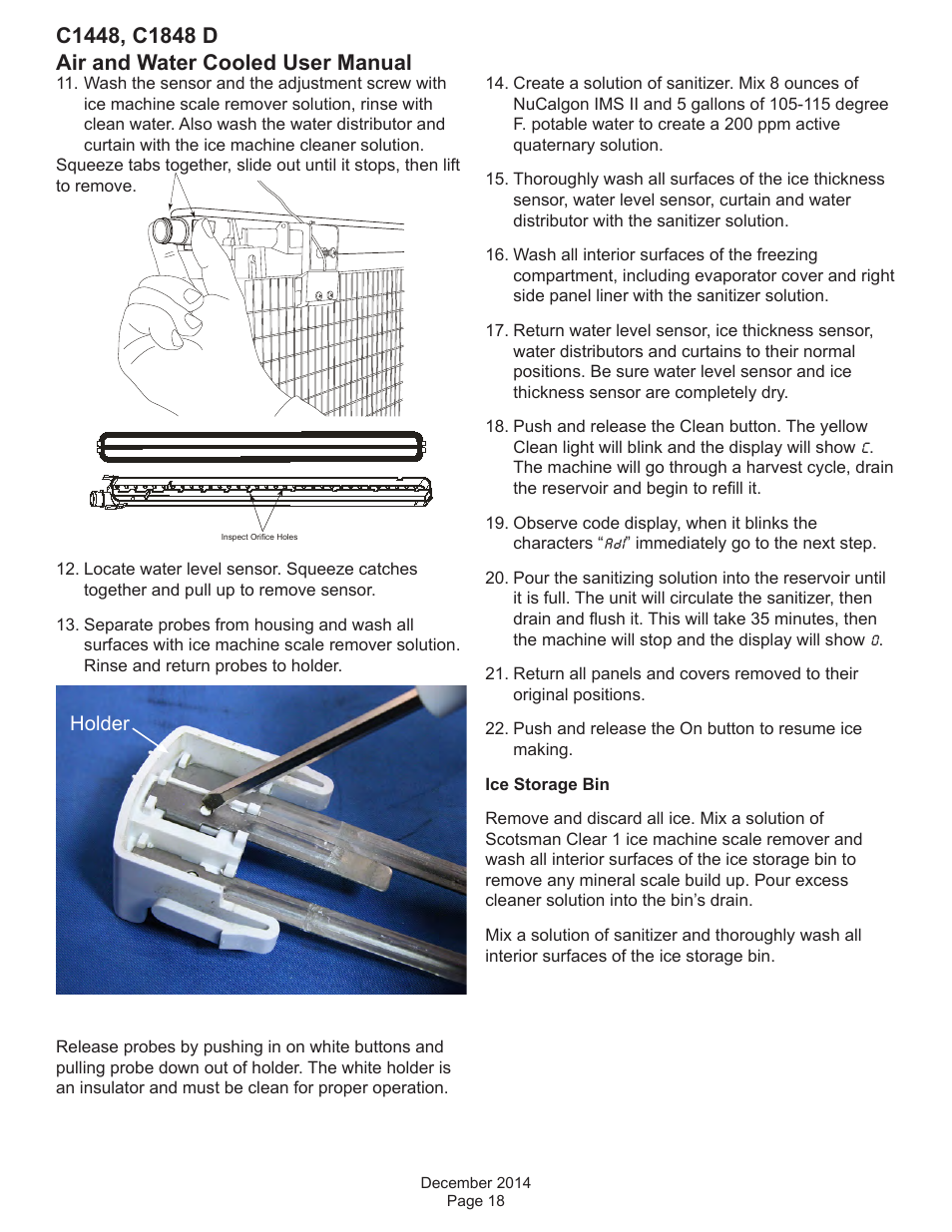 Scotsman C1448 User Manual | Page 19 / 22