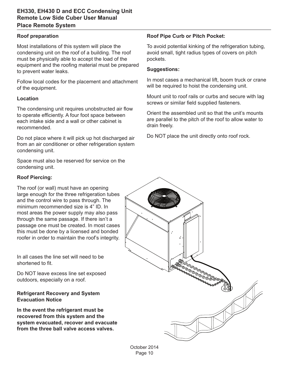 Scotsman EH330 D with ECC Condensing Unit User Manual | Page 11 / 31